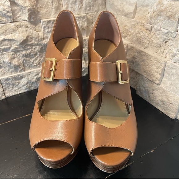 Michael Kors Brown Platform Shoes Women’s Sz 8M EUC - Picture 1 of 9